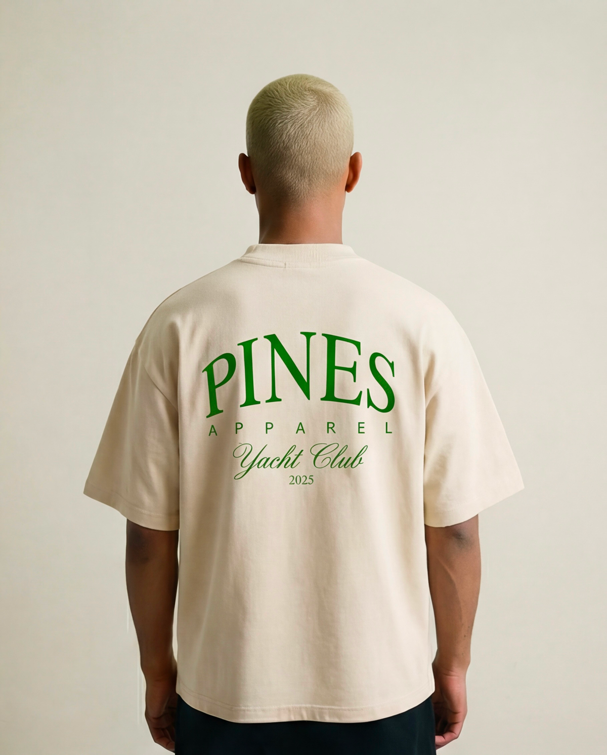 Butter Cream - Green Print S, Butter Cream - Green Print M,Butter Cream - Green Print L, Butter Cream - Green Print XL