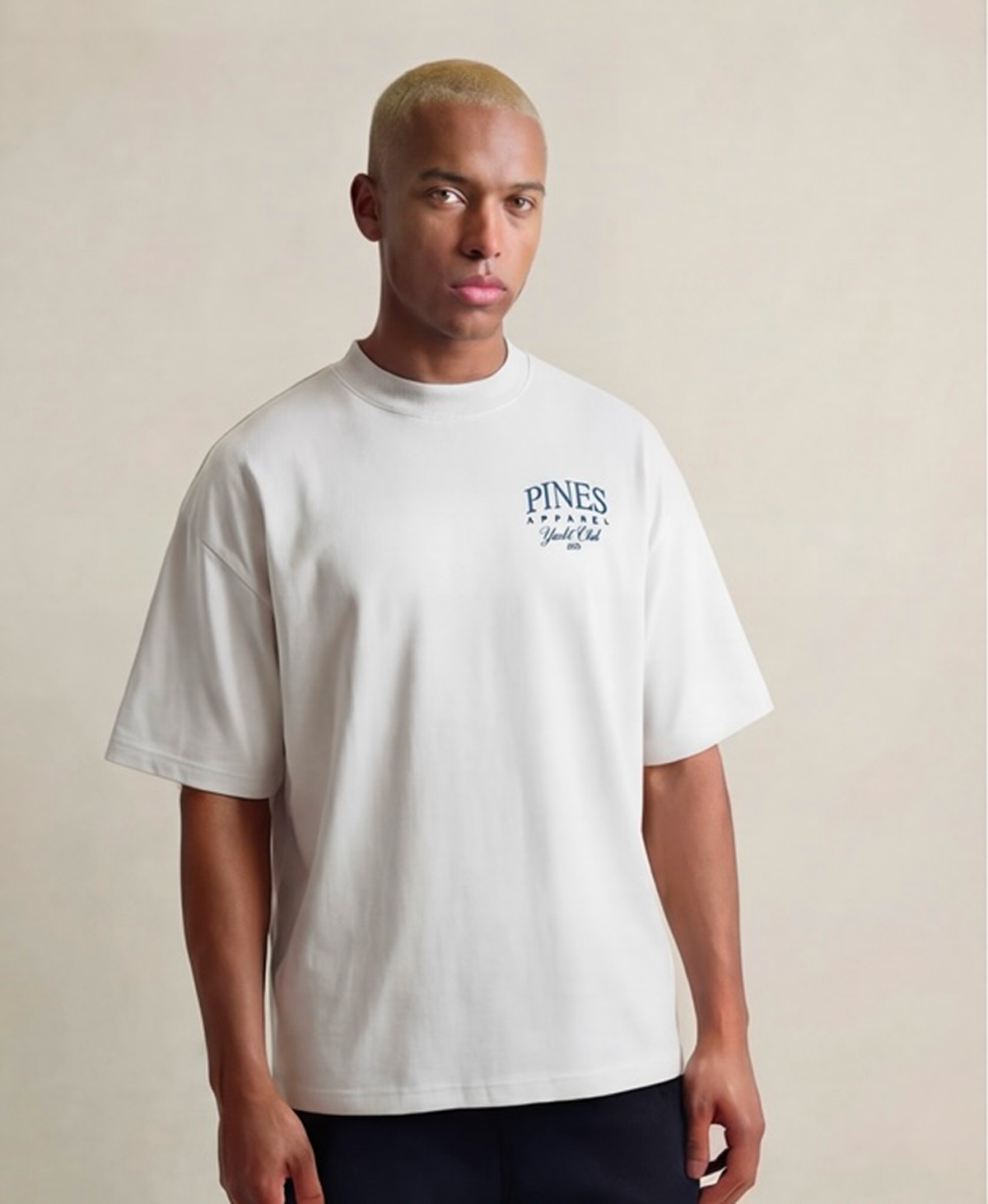 White -  Navy Print S, White -  Navy Print M, White Navy Print L, White - Navy Print XL